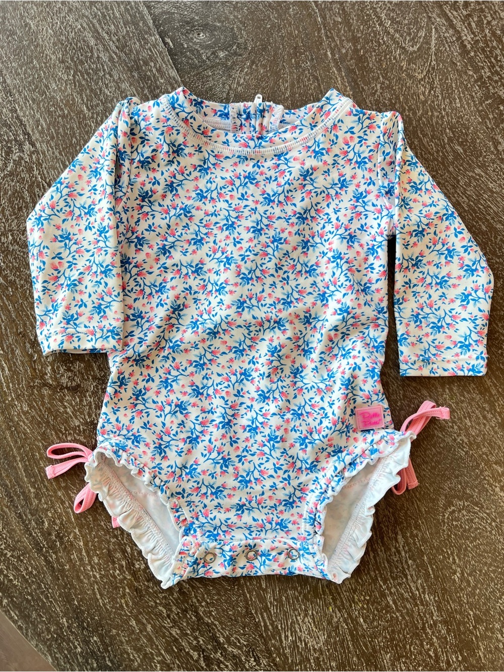 Ruffle Butts Long Sleeved Rash Guard Bathing Suit